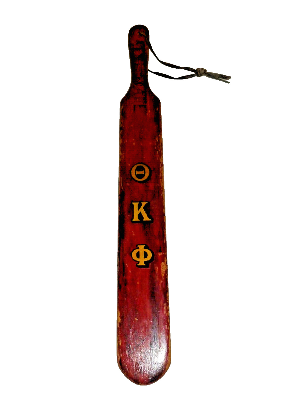 Antique Wooden Fraternity Pledge Paddle Theta Kappa Phi Kent State Signed Ohio