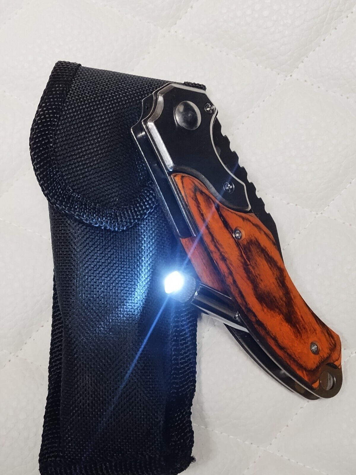 pocket knife Portable Custom  Tactical Folding Survival Spring Assist With Light