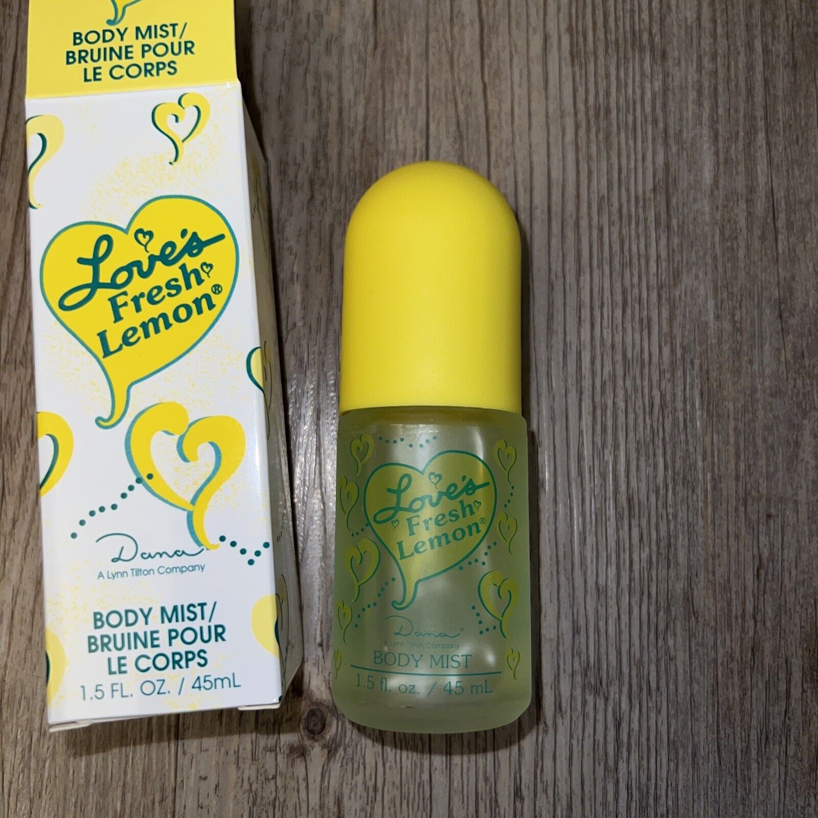Vintage Love\'s Fresh Lemon Body Mist 1.5 fl oz NEW IN BOX Dana Lynn Tilton Co
