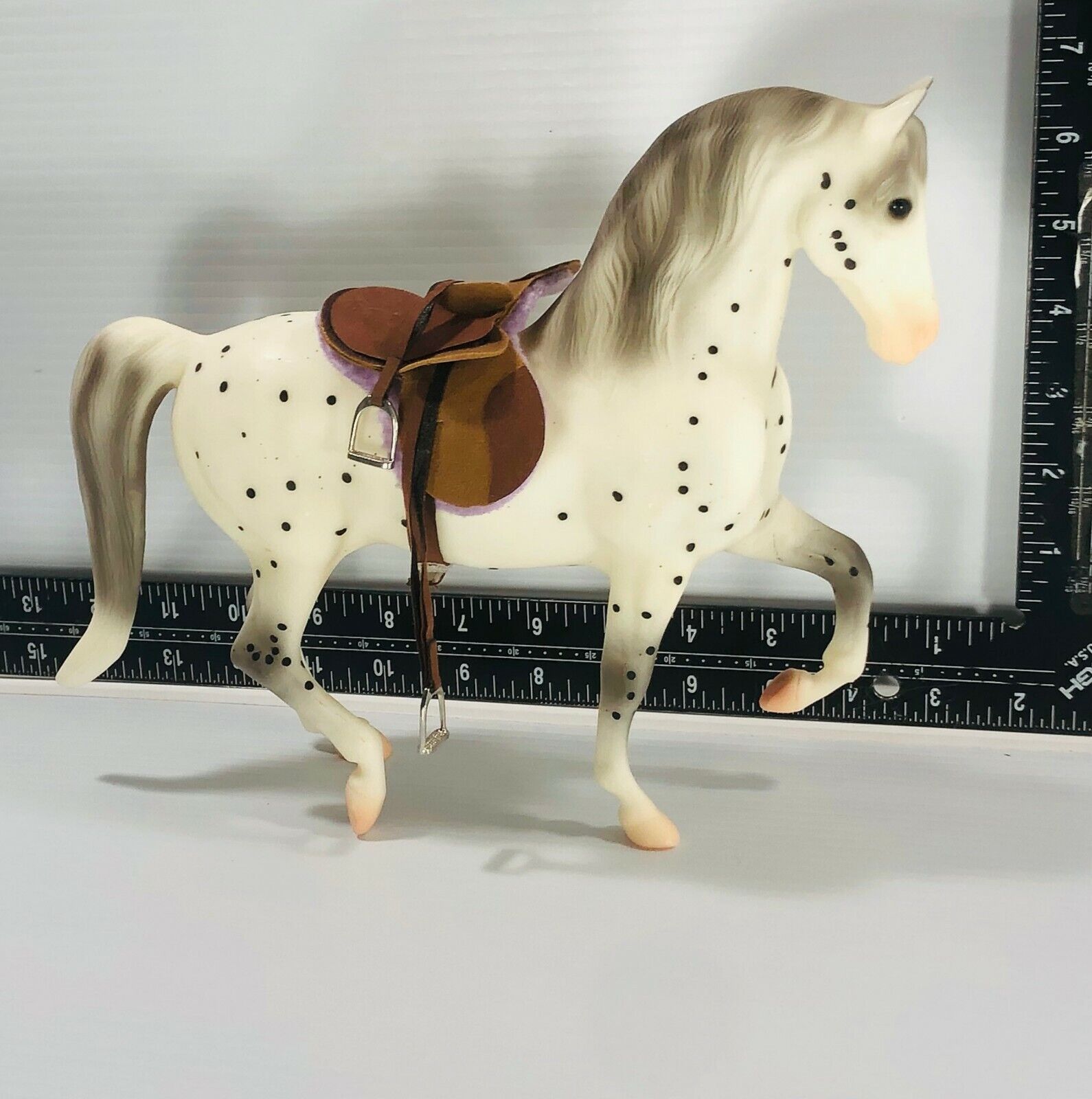 Breyer Model Horse Let’s Go Riding Leopard Grey Appaloosa (Pluto Mold) #1409