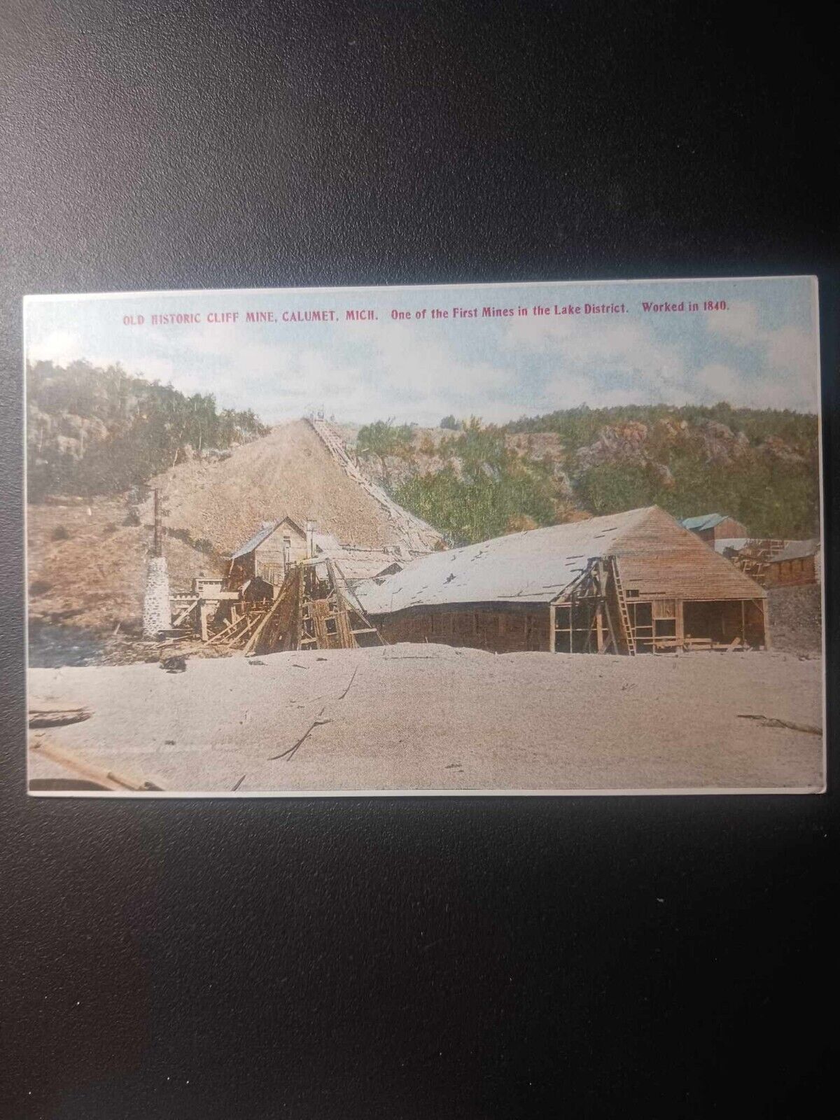  Old Historic Cliff Mine, Calumet, Michigan, Unposted Postcard 1910c