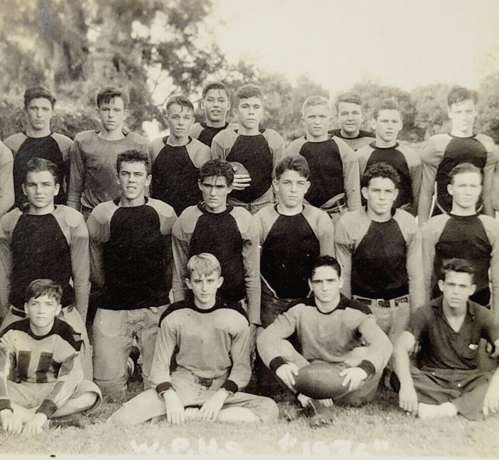 Rare 1936 RPPC Postcard Winter Park High School Football Team Florida FL