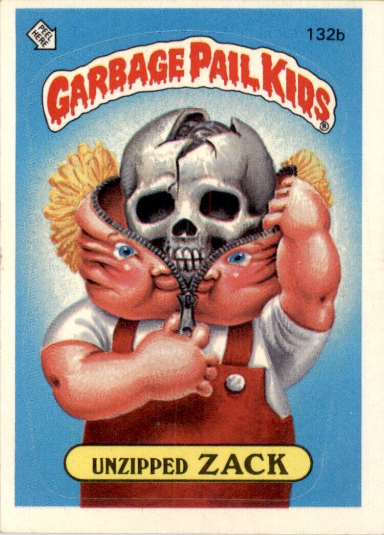 1986 Garbage Pail Kids Series 6 #132b Unzipped Zack One Asterisk EX-MT