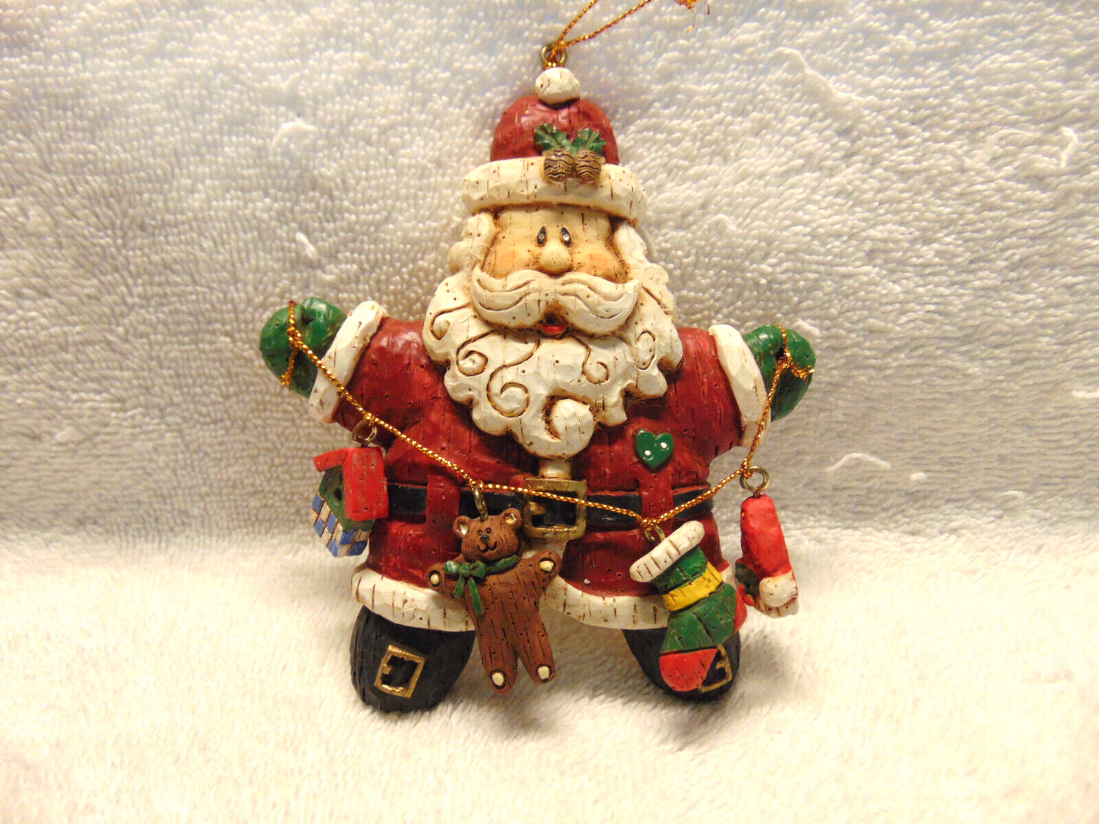 Vintage Collectible Painted Santa Claus Christmas Ornament Decoration 5 Inch