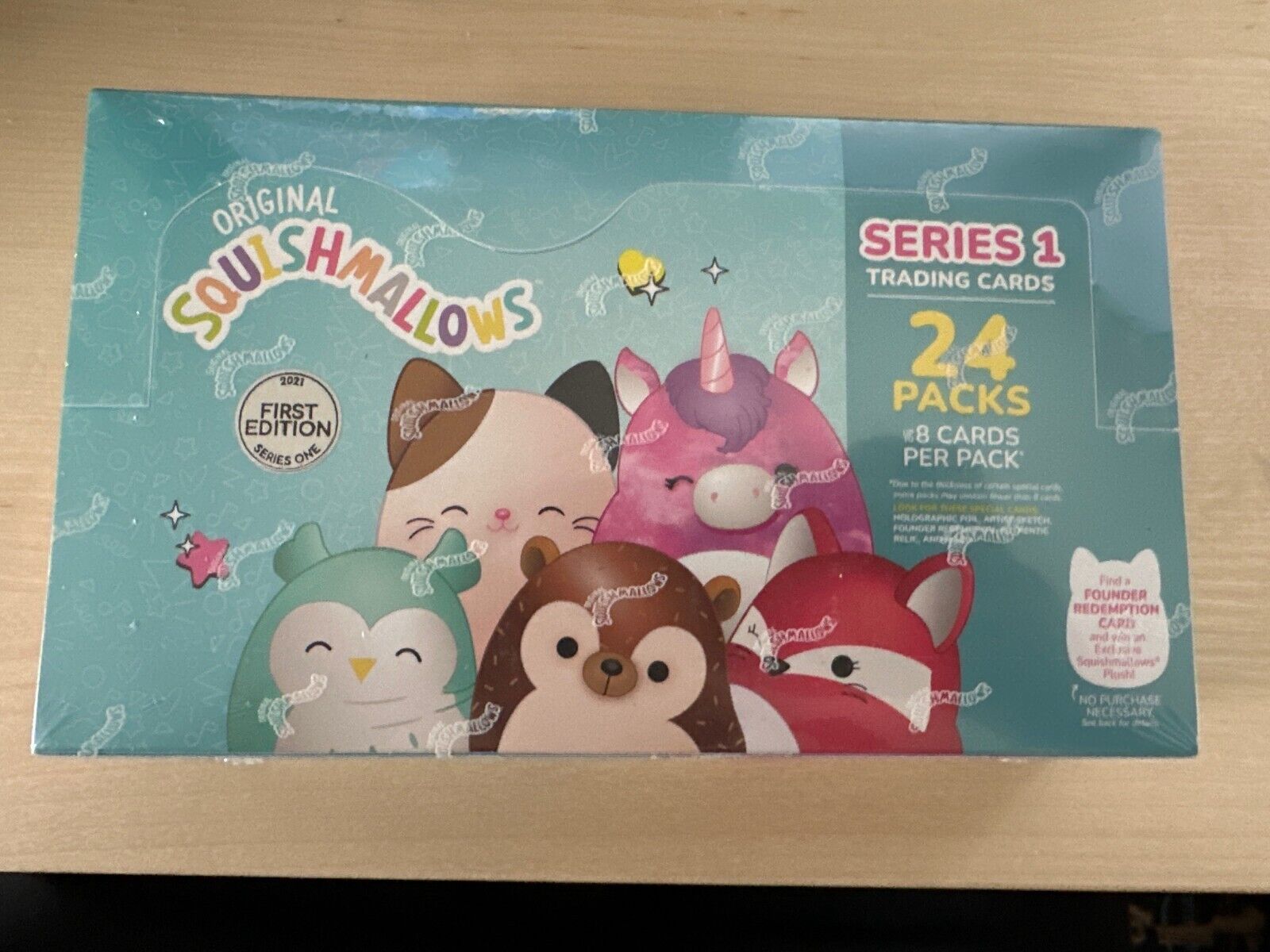 1st Edition Squishmallows Trading Cards Hobby Box Sealed 24 Packs RARE