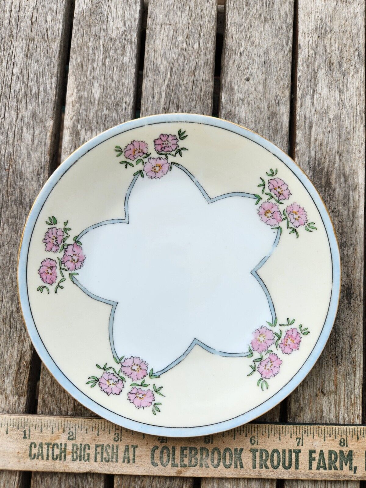 Vintage Hutschenreuther Selb Bavaria Collector Plate Pink Flowers