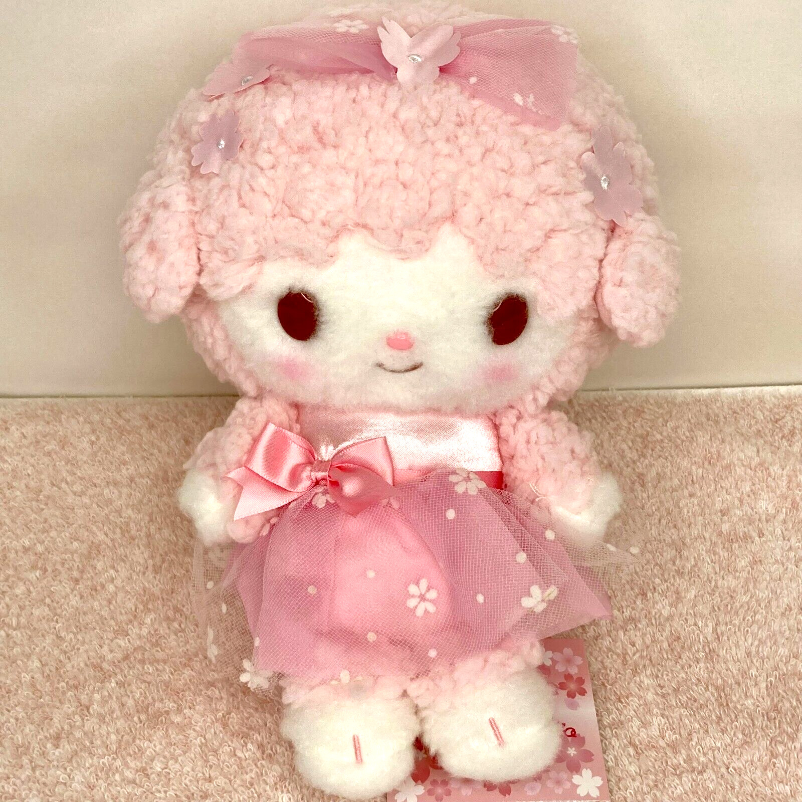 Japan Sanrio My Sweet Piano 2024 Sakura Flower Fluffy 9 inch Plush Doll New Tag
