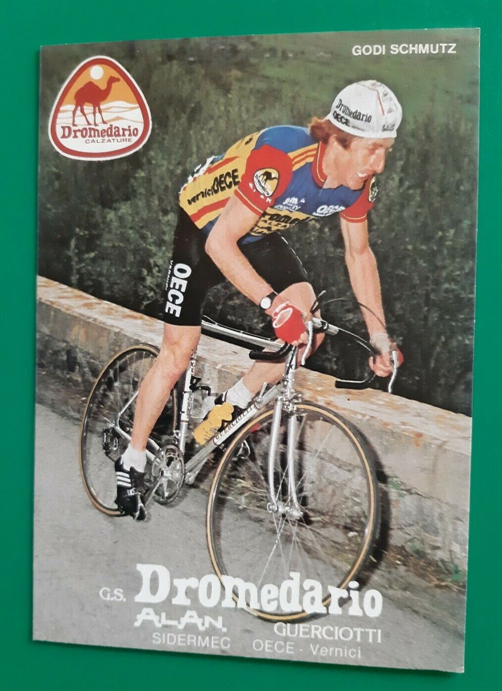 CYCLING cycling card GODI SCHMUTZ team DROMEDARIO ALAN Sidermec 1984