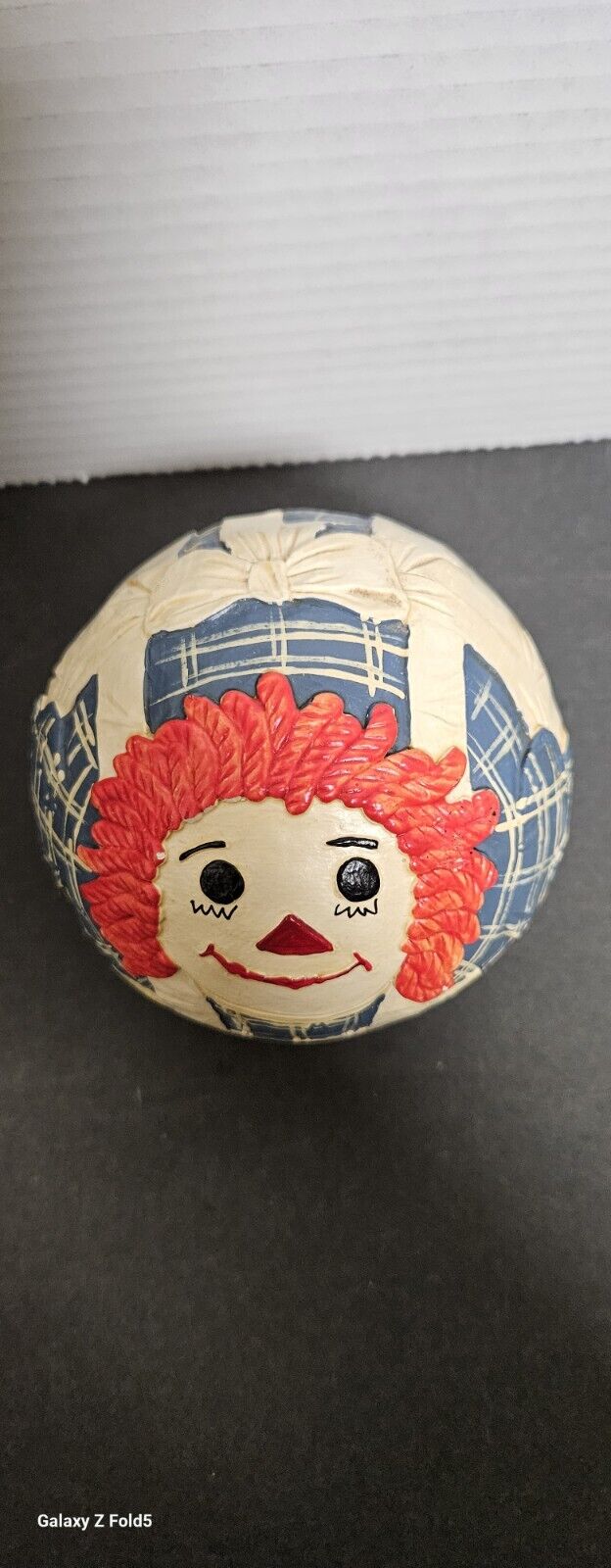 Briere Folk Art Signed. Raggedy Ann Ball No Cart. Excellent Condition. 