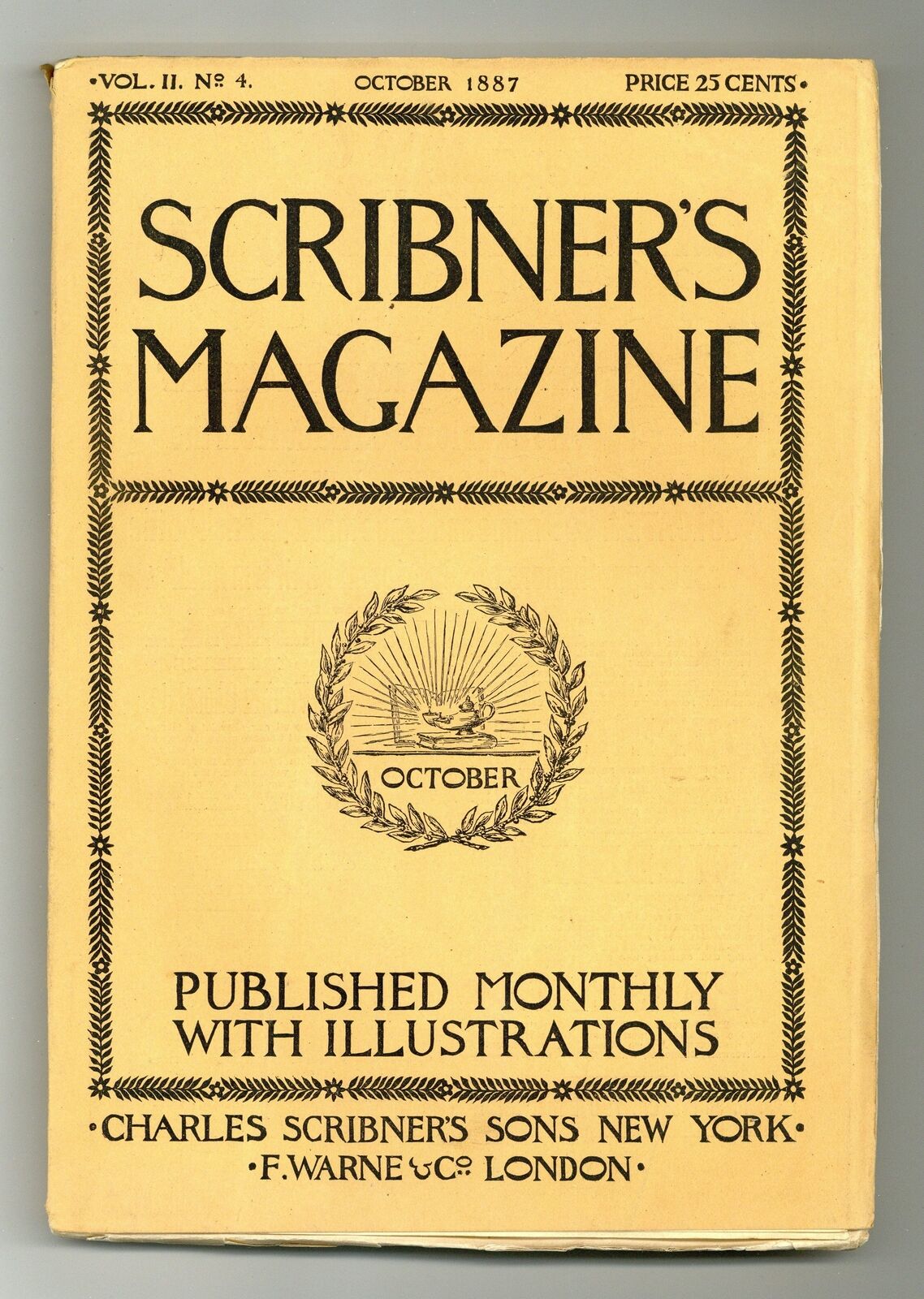 Scribner's Magazine Oct 1887 Vol. 2 #4 VG 4.0