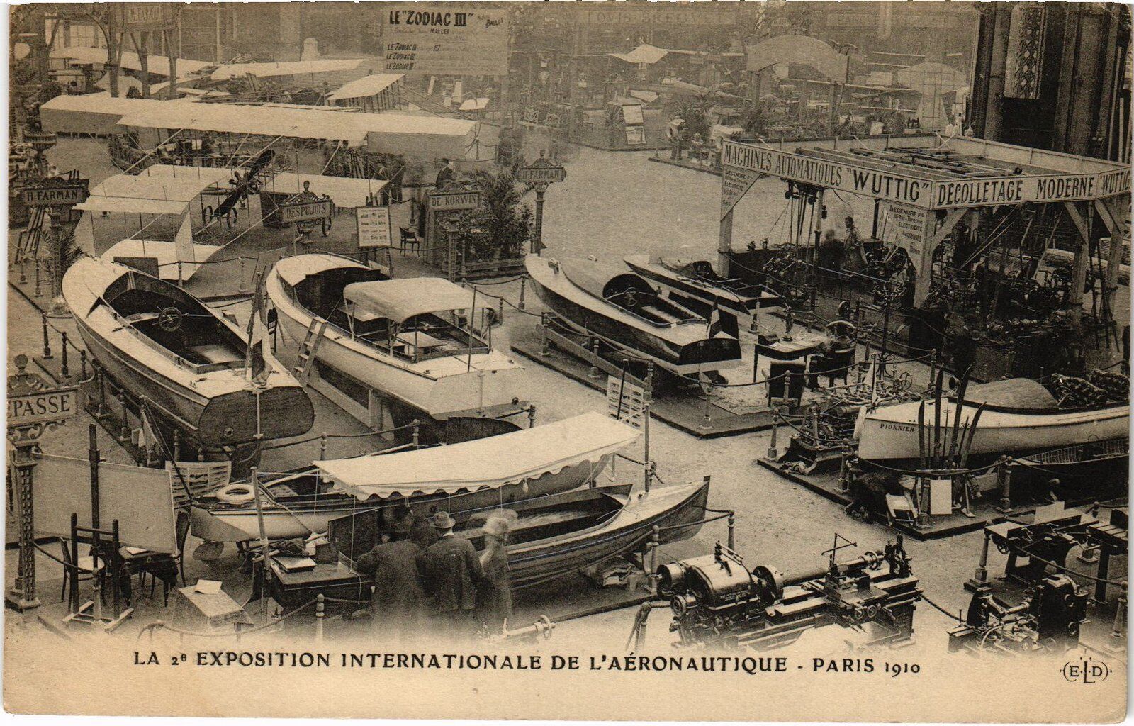 PC AVIATION EXPO DE LOCOMOTION AERIENNE 2E PARIS 1910 (a53924)