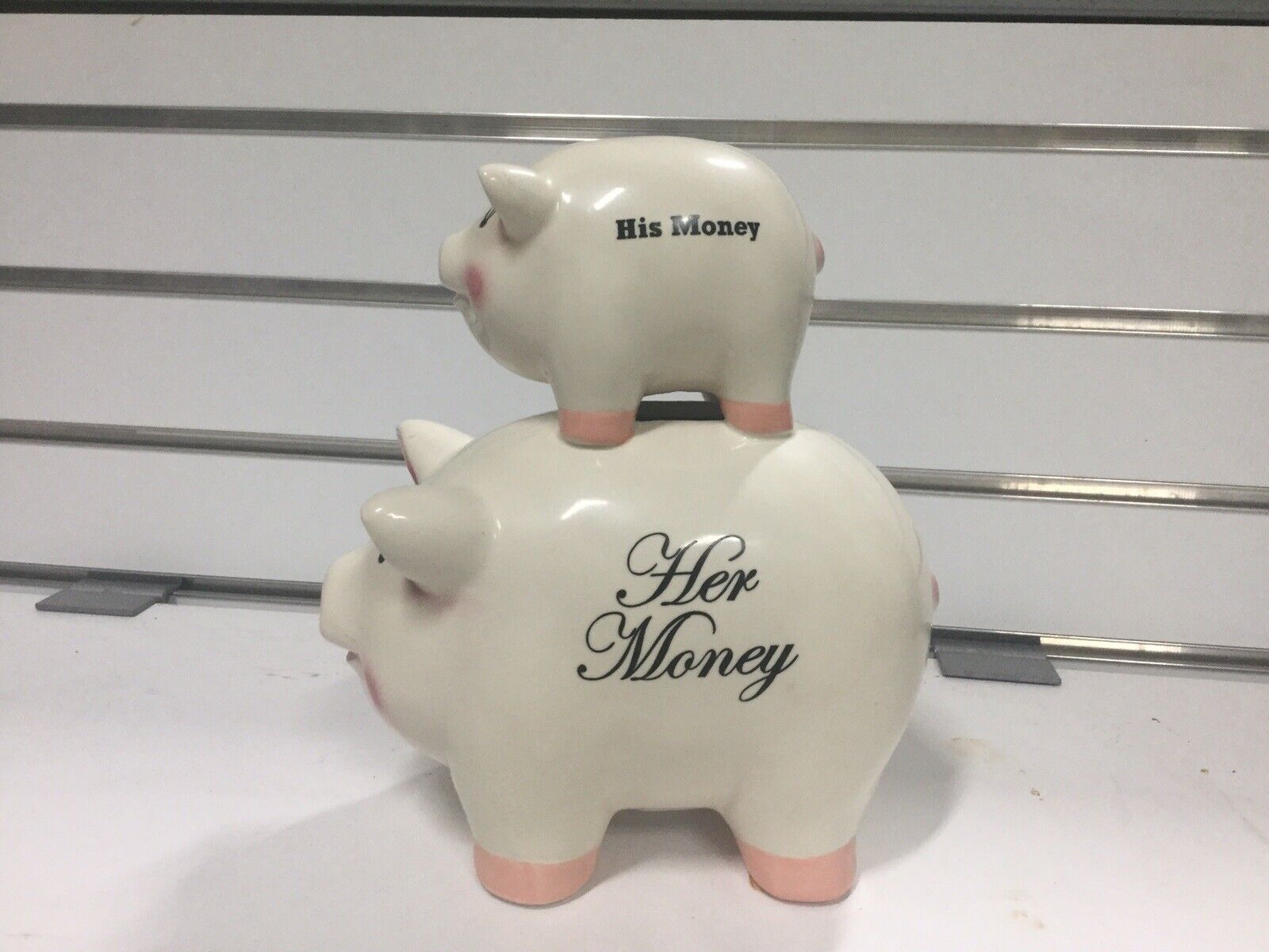 Ceramic “His” And “Hers” Piggy Bank (188-8008)