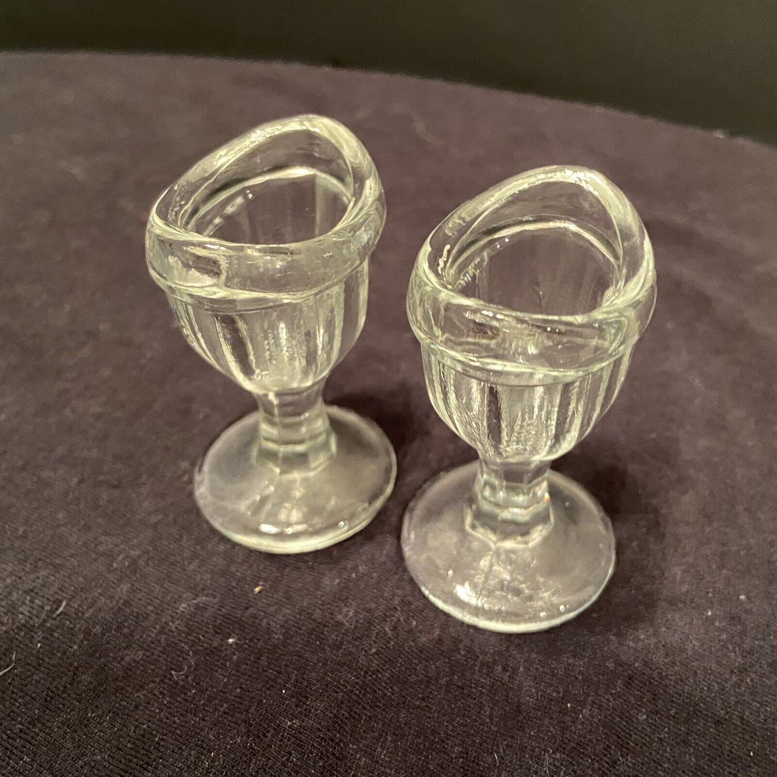 Vintage Eye Wash Clear Glass Cups