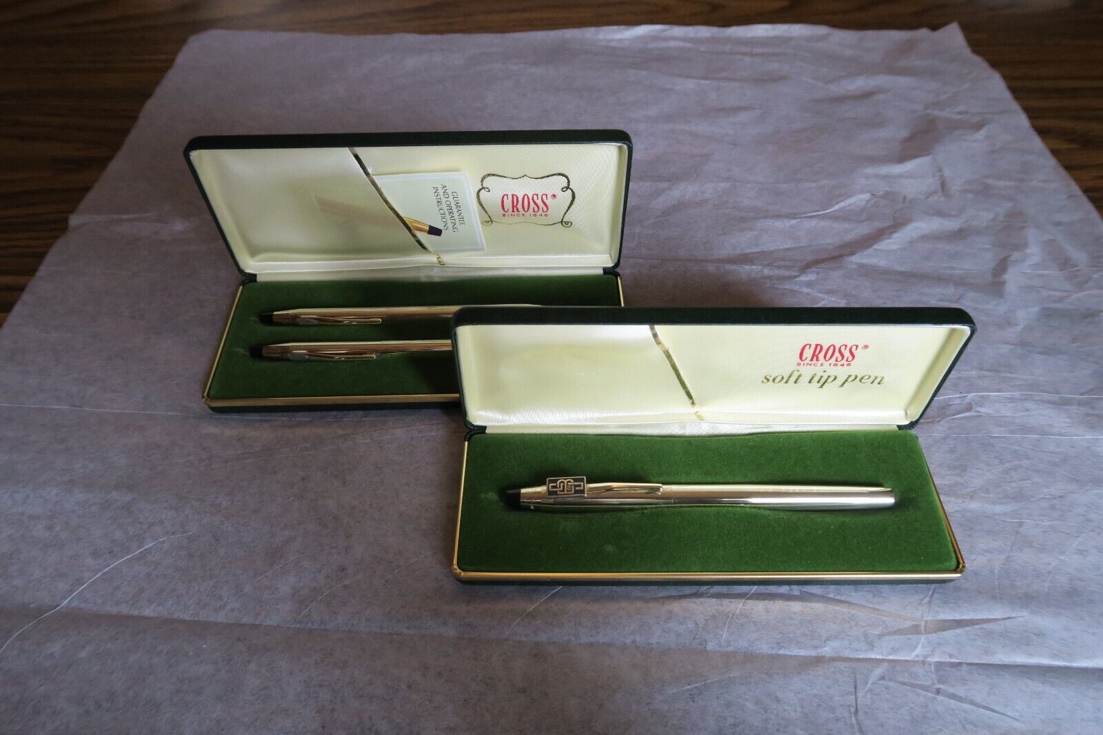 Cross Century Pencil and Pens Lot 10kt Gold Filled