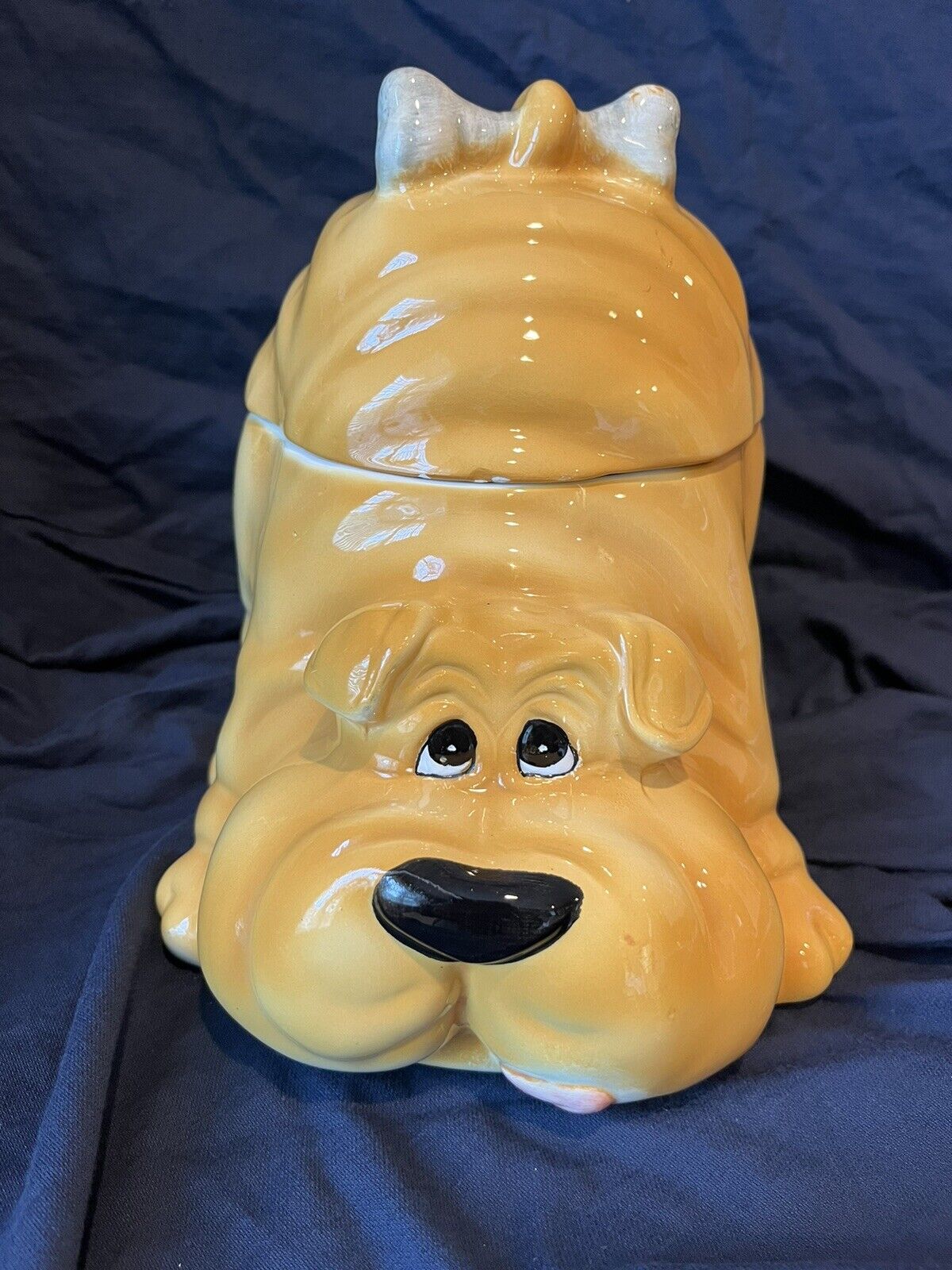 Vintage Shar Pei Dog Cookie Jar