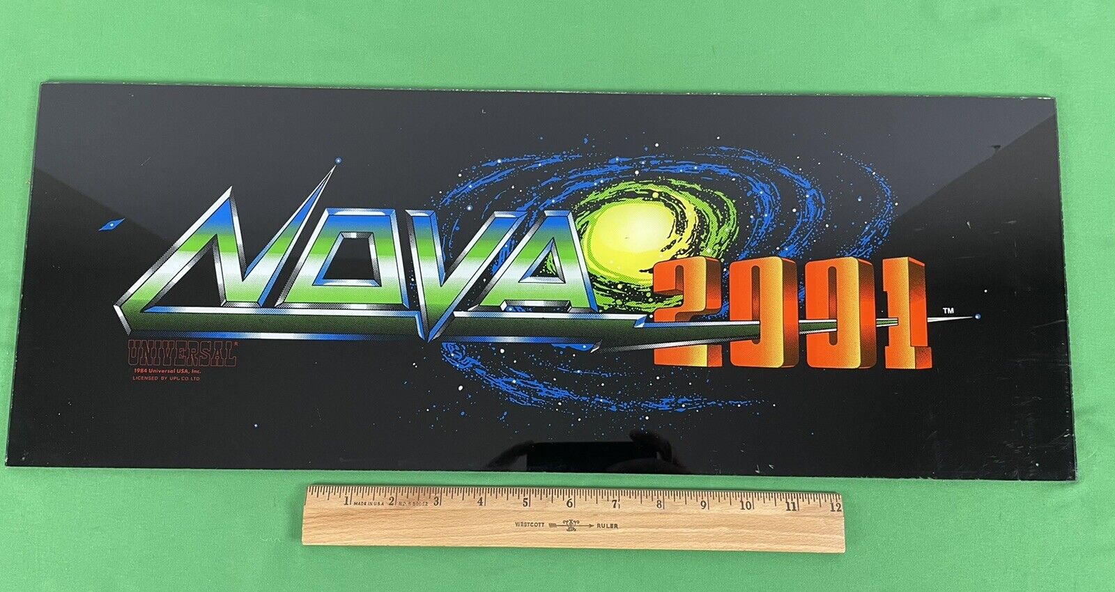 Vintage NOVA 2001 Arcade Video Game Room Sign Marquee Face Plate  24\