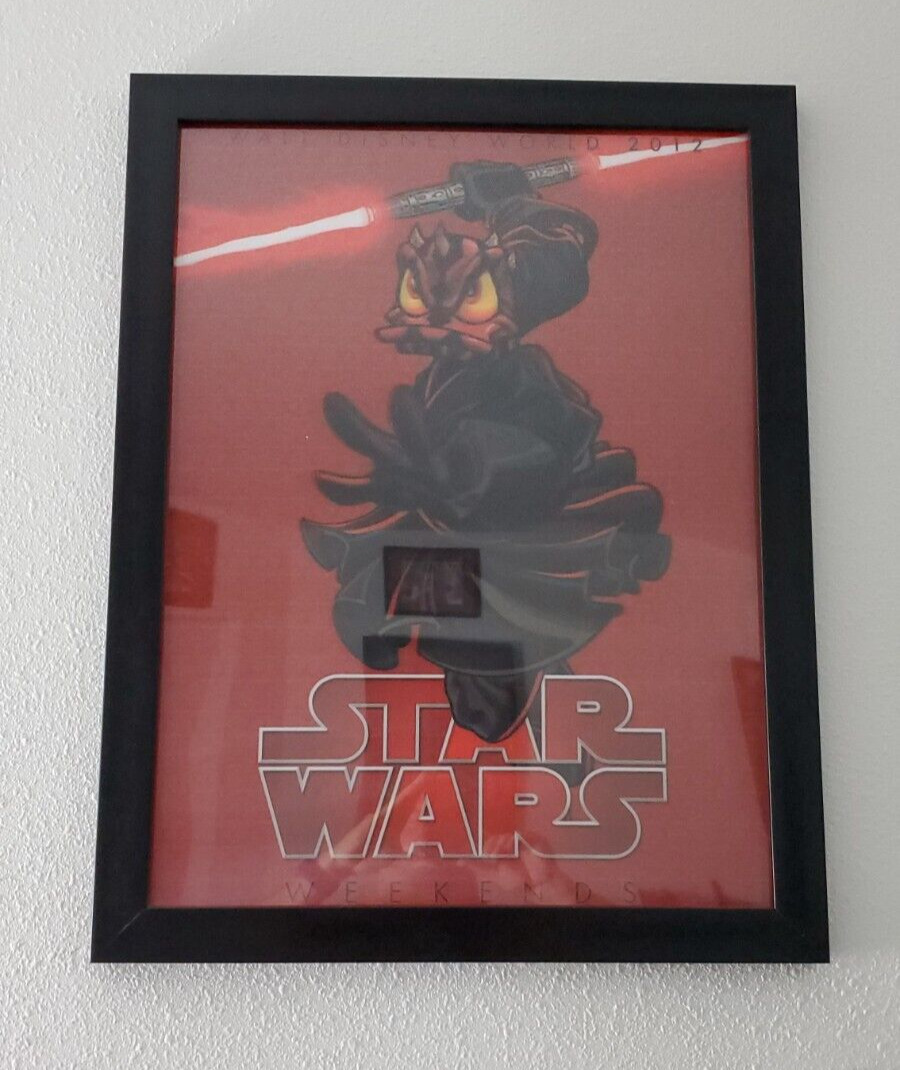 Disney Star Wars Weekends 2012 Daffy Duck (Darth Maul) 3D Poster AMAZING