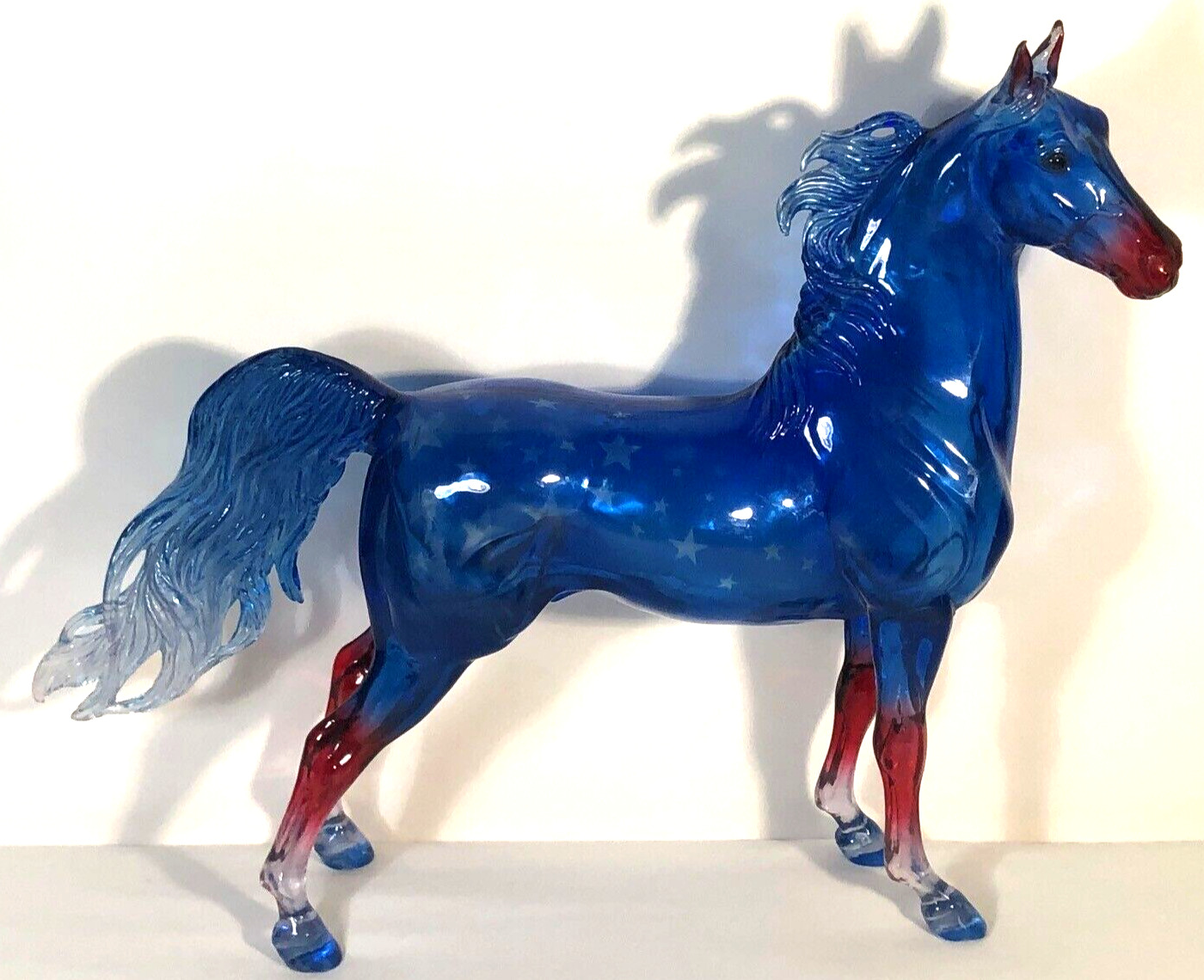 Breyer Horse Patriot 2016 Red White & Blue Clearware American Saddlebred