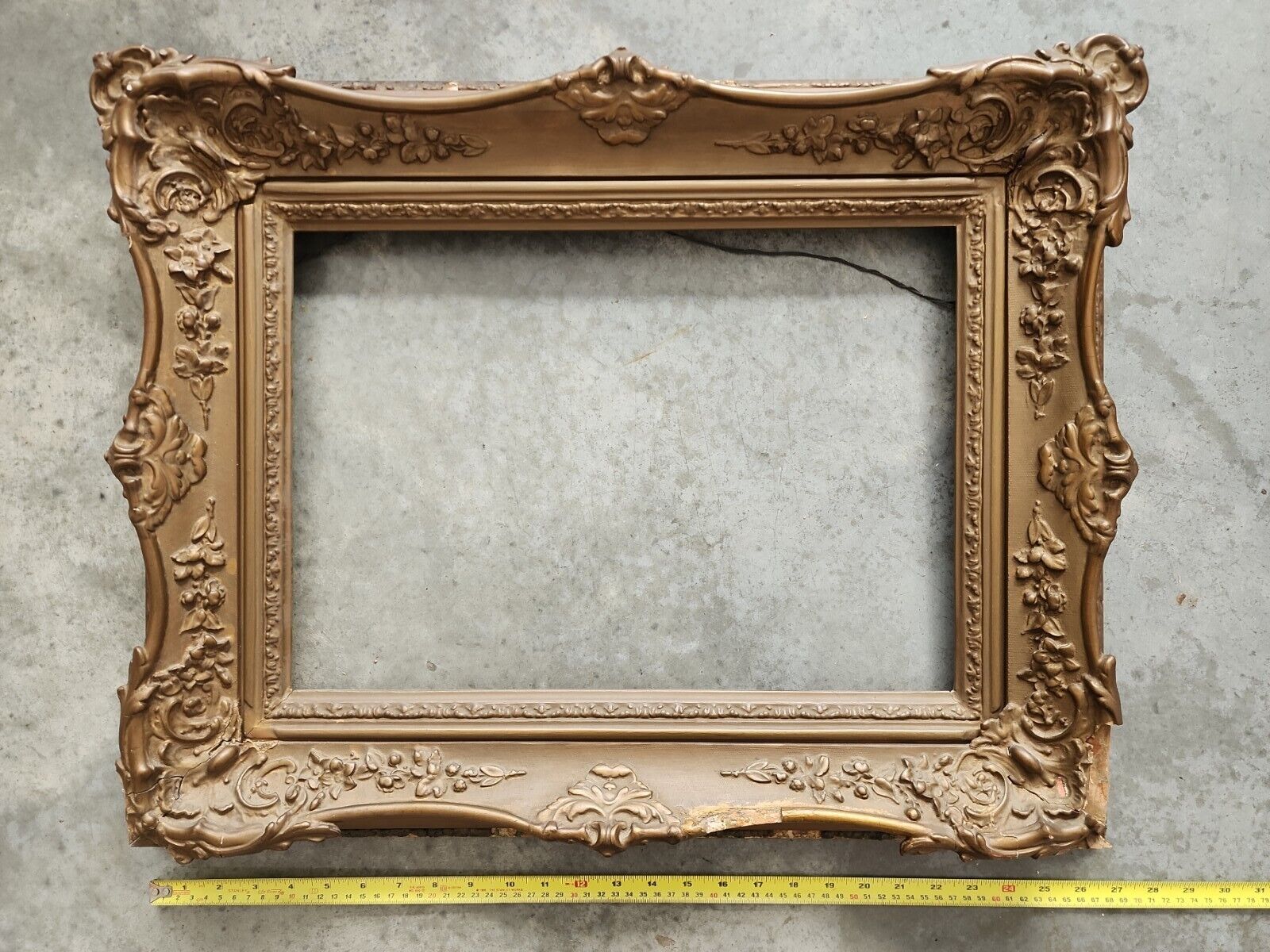 13 1/2 X 19 1/2 Opening Antique Mirror Painting Frame