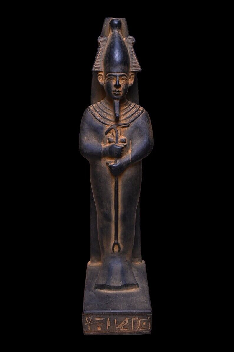 UNIQUE ANTIQUE ANCIENT EGYPTIAN Statue Heavy Stone Large God Osiris Handmade