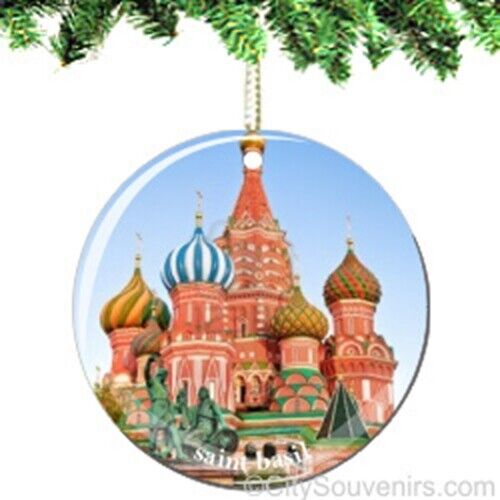 St. Basil\'s Cathedral Porcelain Christmas Ornament