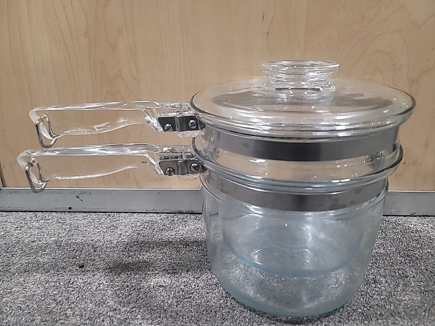 Pyrex Flameware Glass Double Boiler Stove Top Pot 6283 