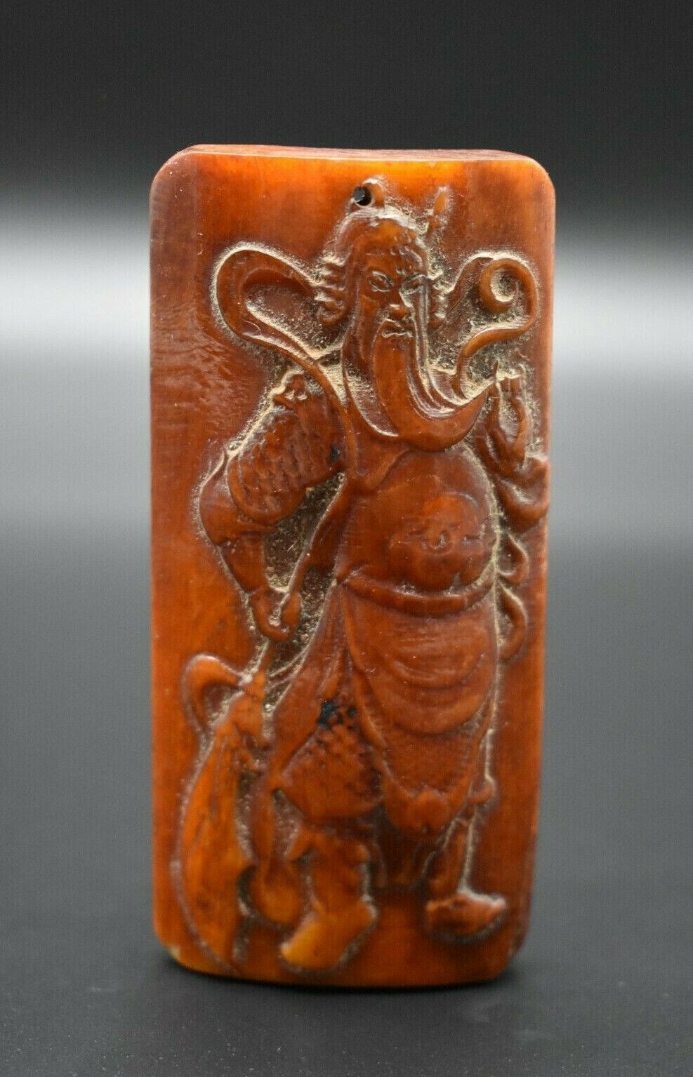 Chinese Qing Dynasty carved decorated pendant C. 19th century AD