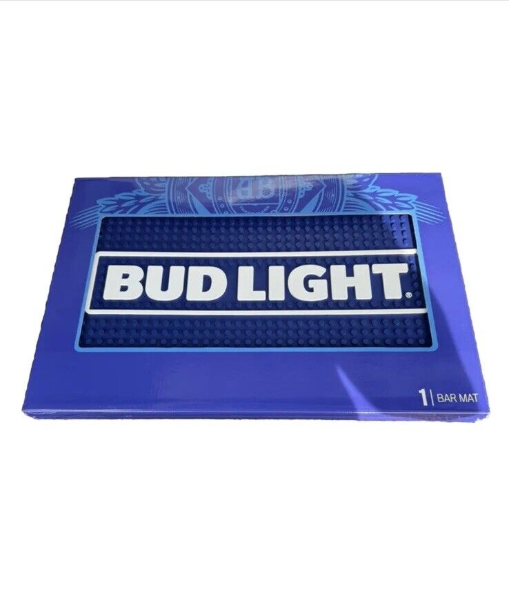 BUD LIGHT LARGE RUBBER BAR MAT *NEW* LOWEST PRICE *FREE SHIPPING*