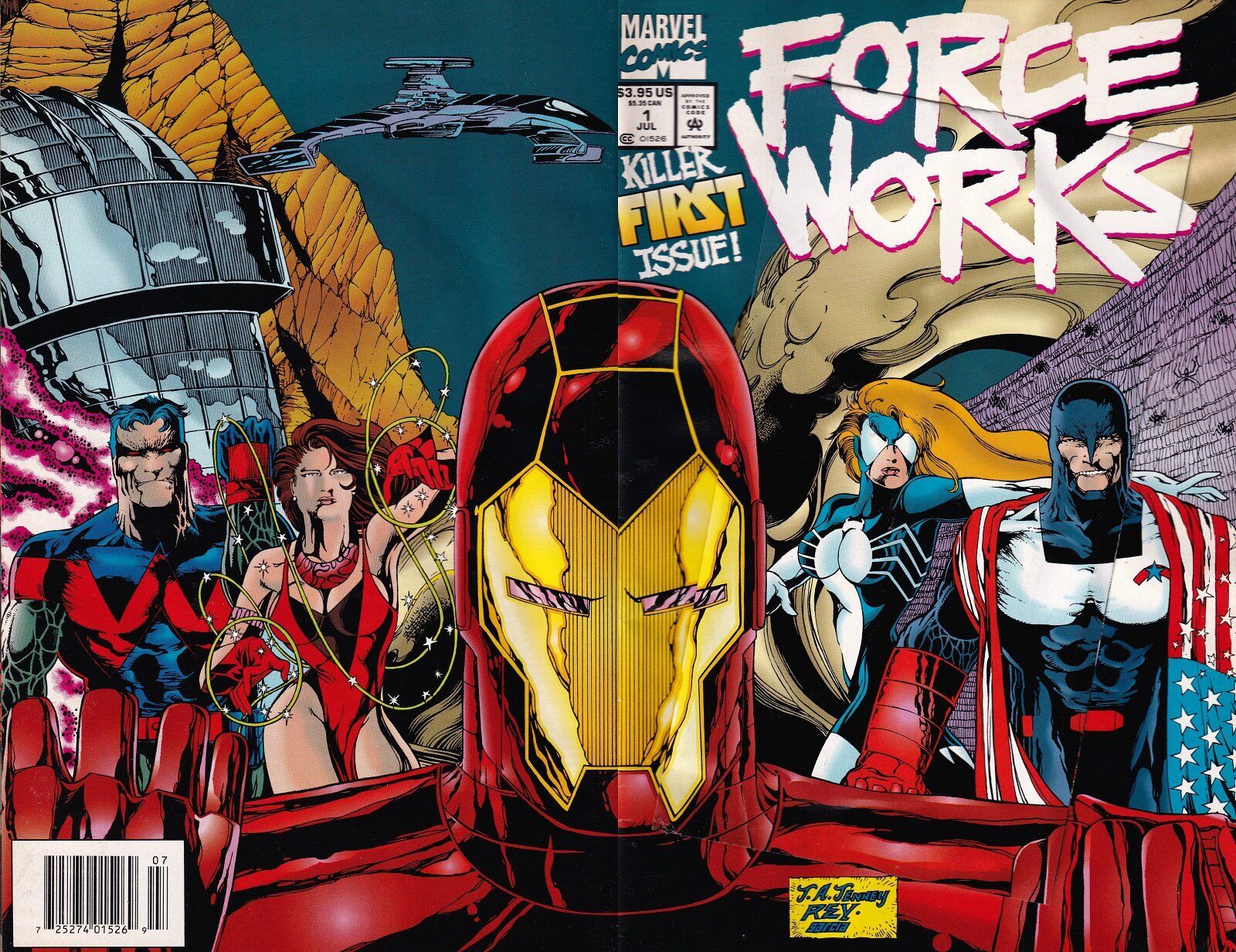 Force Works #1 Newsstand (1994-1996) Marvel Comics