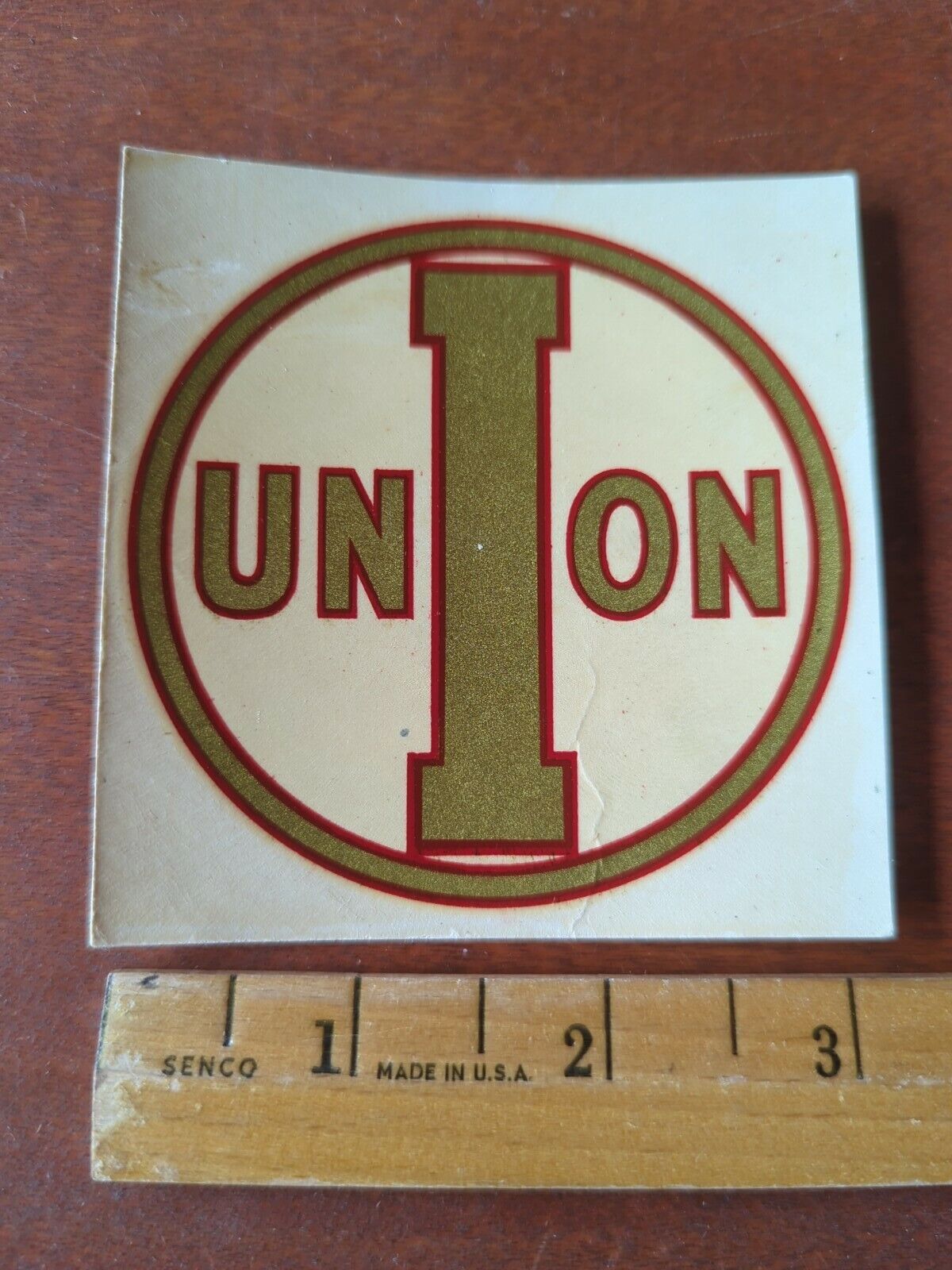 RARE 1940s-50s Vintage Union College Paper Decal 