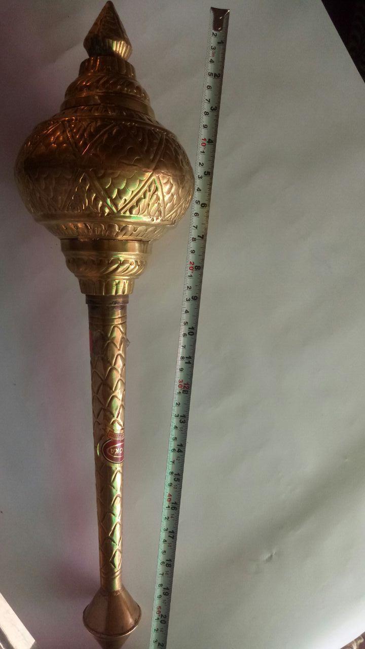 Beautiful Attractive Brass Lord Hanuman Gada Hanuman Weapon Good Quality 21 Inch