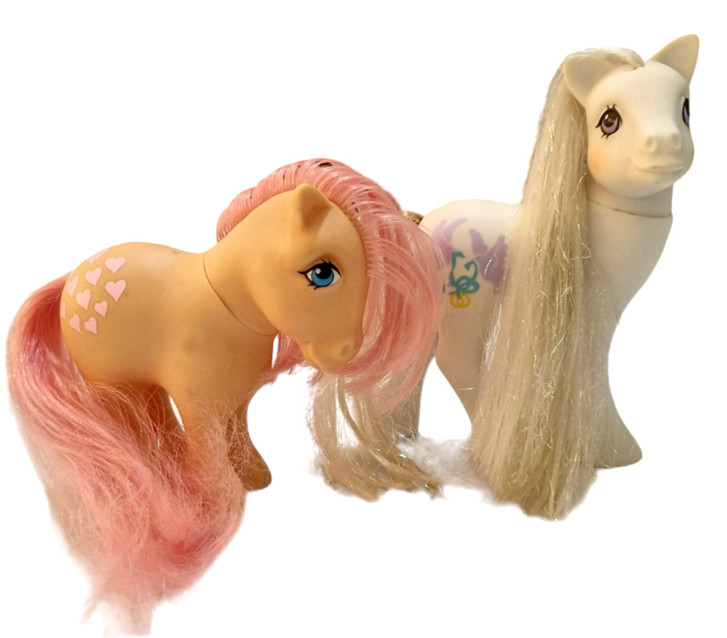 My Little Pony MLP G1 Vintage 82 - 89 Pretty Parlour Peach & Bridal Beauty Pony