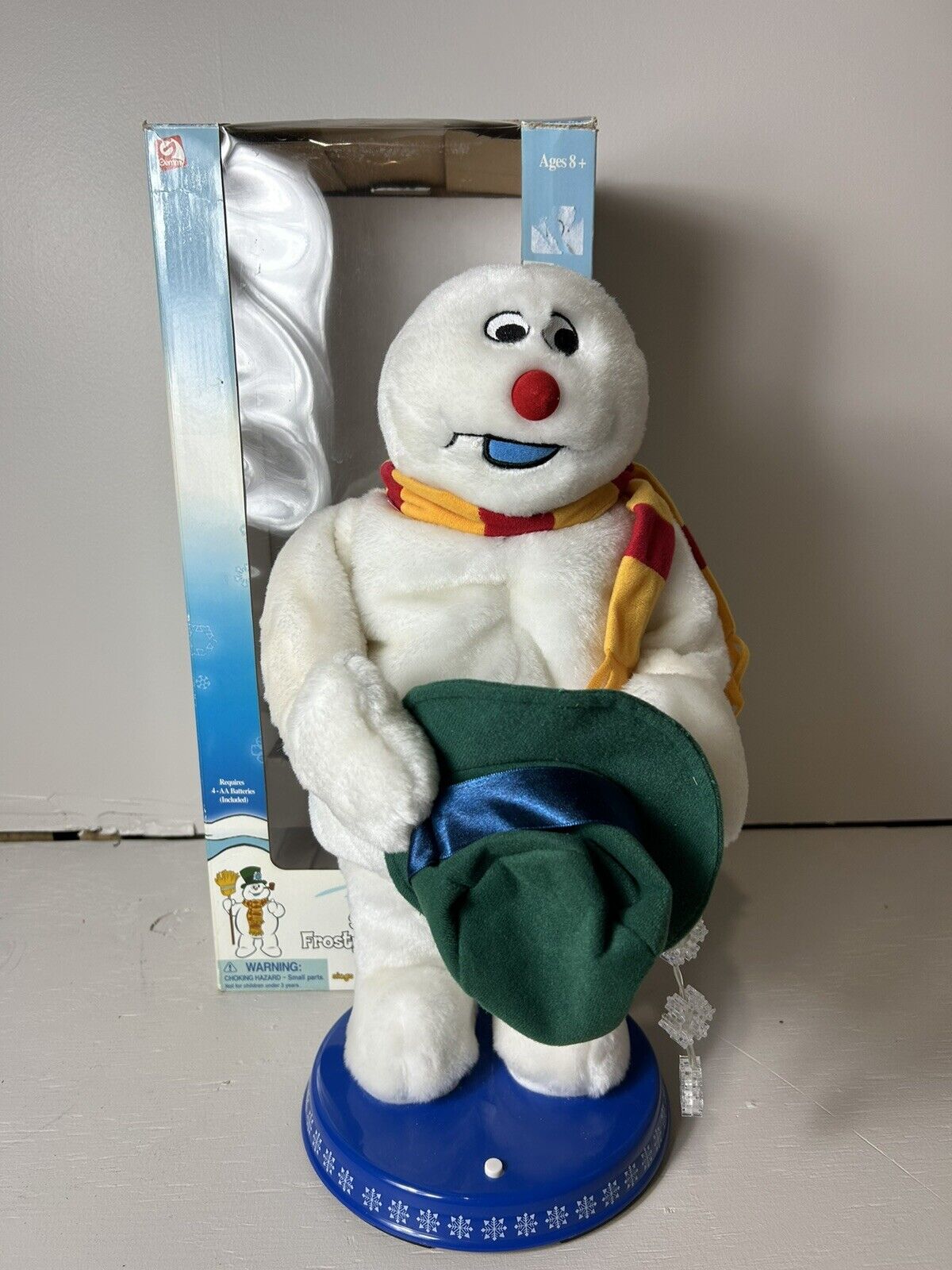 Gemmy Snowflake Spinning Snowman Animated Sings Dances Snow Miser Works Tested