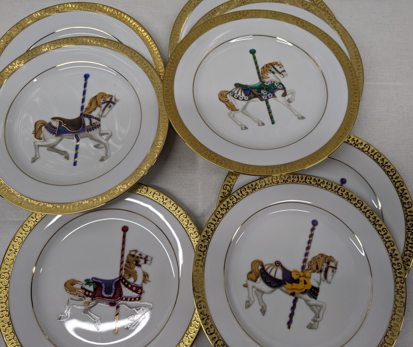 Gold Buffet Royal Gallery Carousel Horse Collector Plate 9\