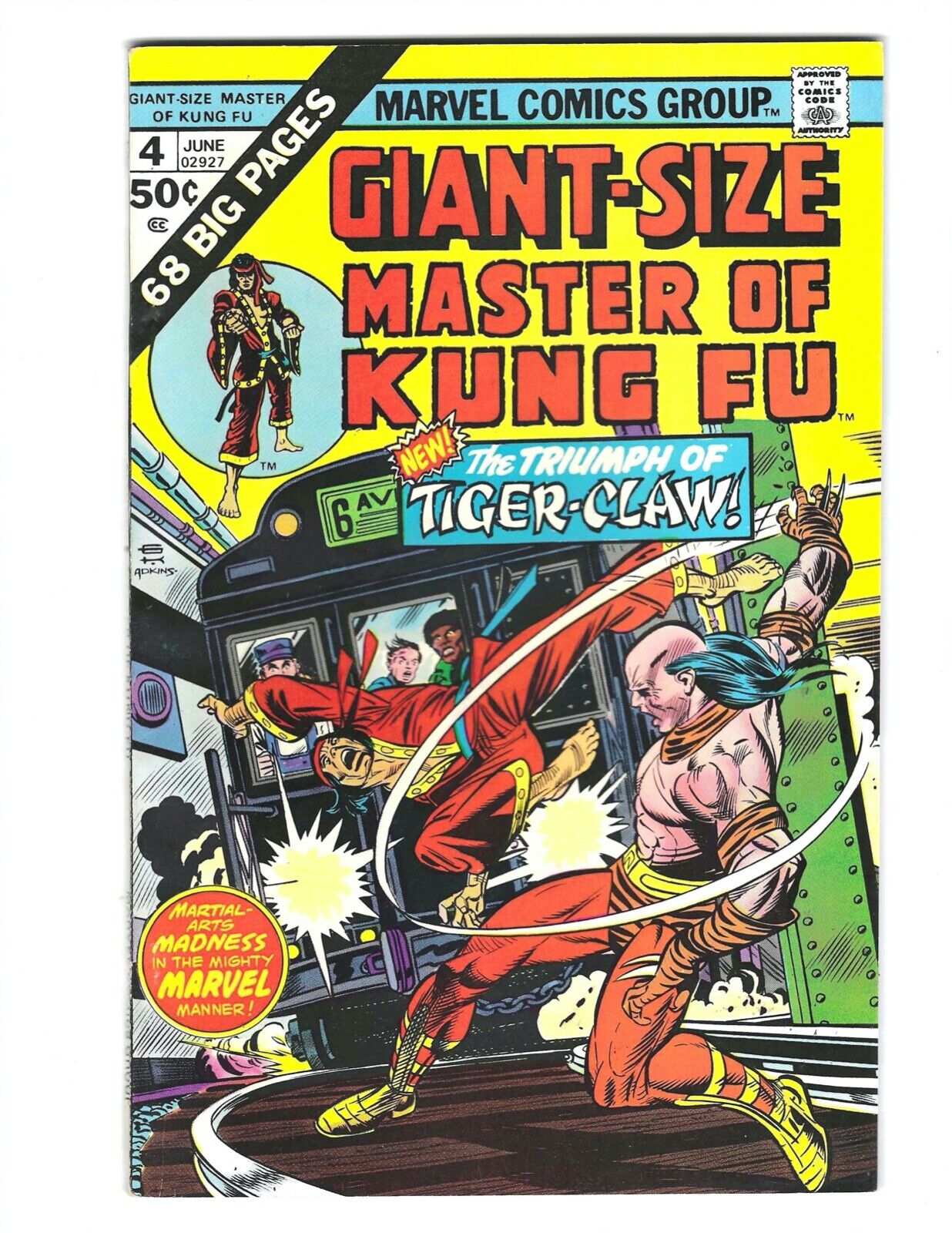 Giant-Size Master of Kung-Fu #4 1975 VF/NM or better Beauty Shang Chi Combine