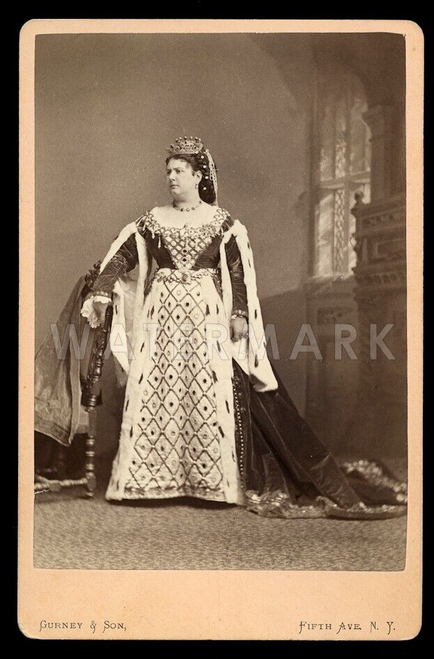 RARE 1800s OPERA PHOTO EUPHROSYNE PAREPA-ROSA AS LUCREZIA BORGIA BY GURNEY 1870s