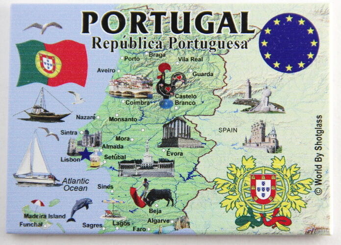 PORTUGAL EU SERIES FRIDGE COLLECTOR\'S SOUVENIR MAGNET 2.5\
