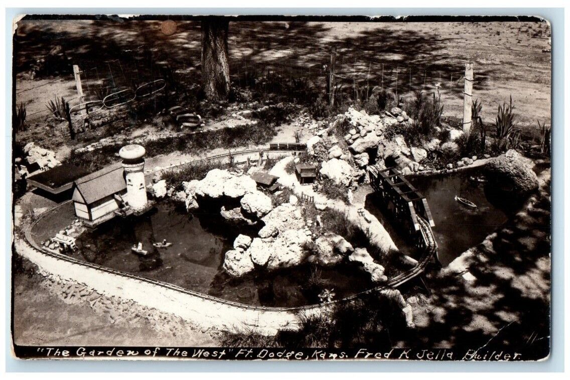 c1917 Garden Of The West Fred K. Jella Ft. Dodge Kansas KS RPPC Photo Postcard