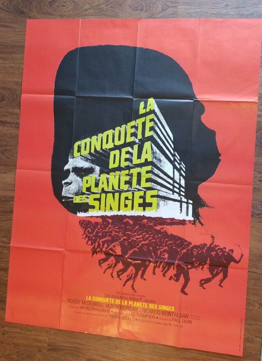 BIG CONQUEST PLANET OF THE APES Original French Language Grande Poster 47X63 