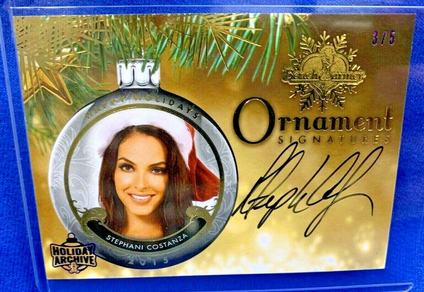 STEPHANI COSTANZA 2019 BENCHWARMER HOLIDAY ARCHIVE ORNAMENT AUTOGRAPH /5