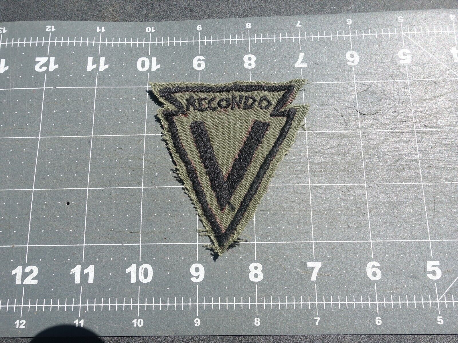Vietnam War Recondo patch theater, in country made subdued hand embroidered