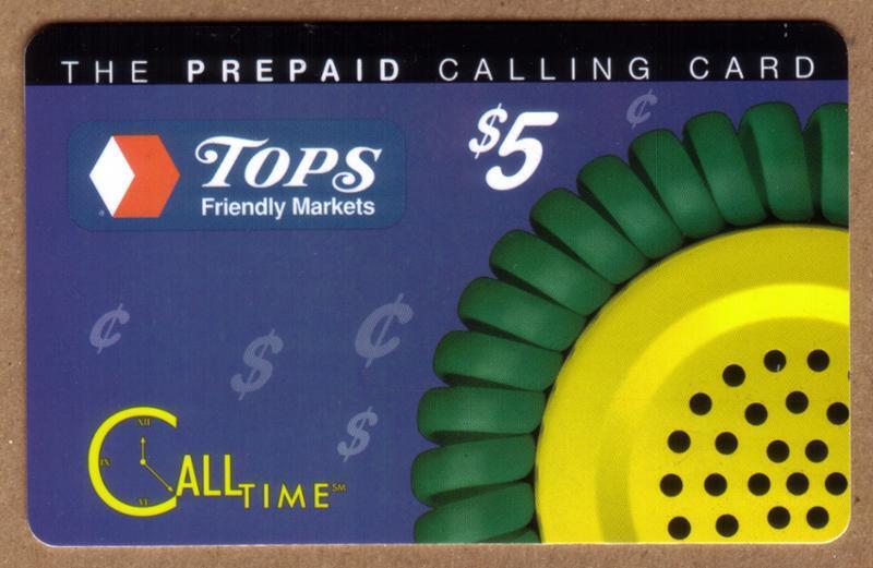 $5. 'CallTime' Tops Friendly Markets Phone Card