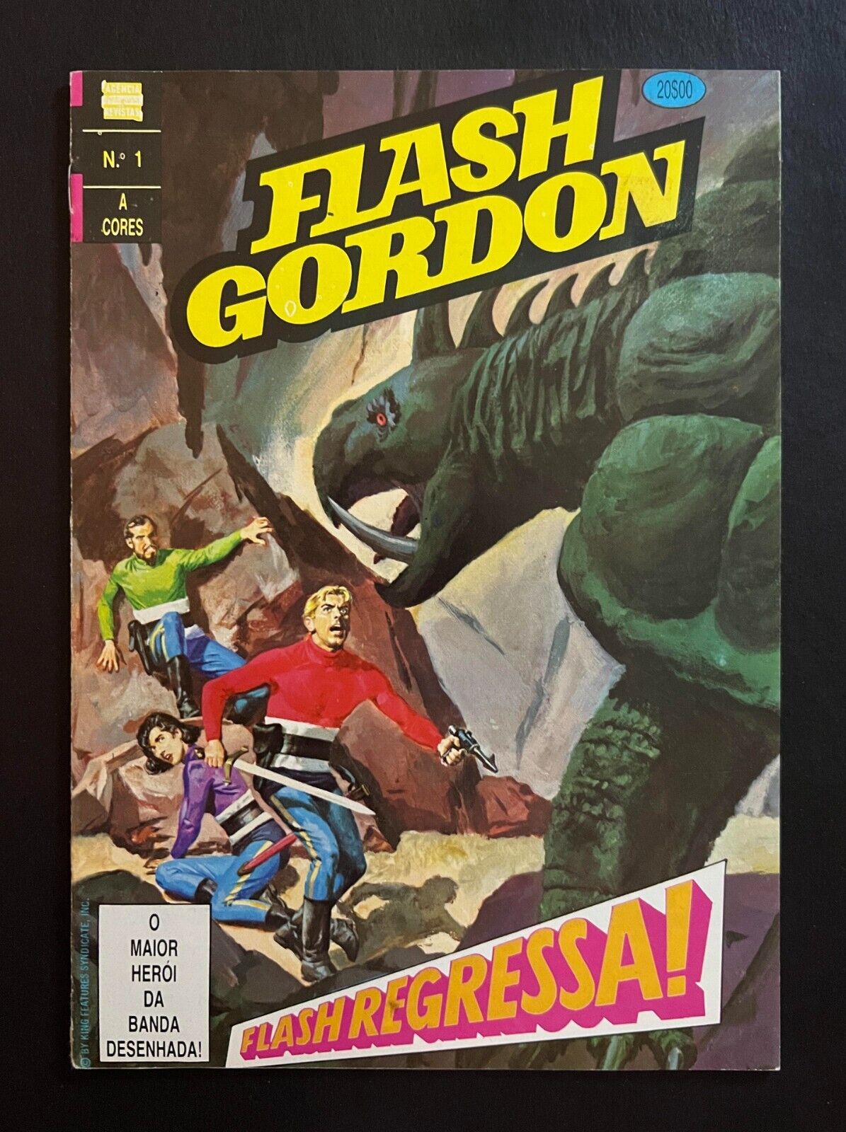 FLASH GORDON #1 Hi-Grade Portuguese w/Poster Alex Raymond King Features 1980