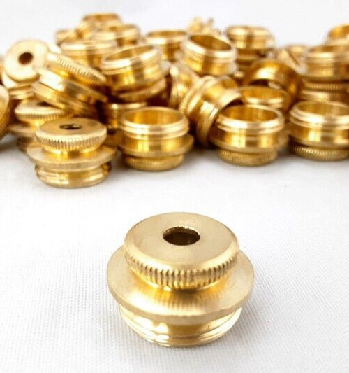 USA MADE-TOBACCO PIPE PARTS (2) Standard Smokeless Cap Lid Cover - Brass - 5/8\