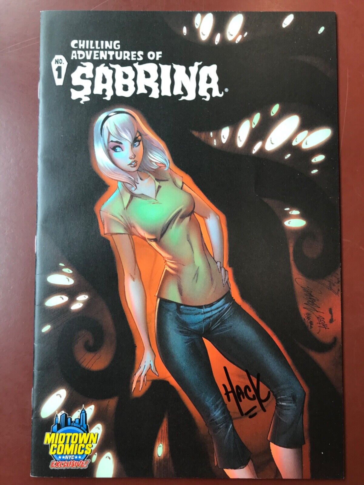 THE CHILLING ADVENTURES OF SABRINA 1 VOL 3  SIGNED BY HACK CAMPBELL VARIANT NM
