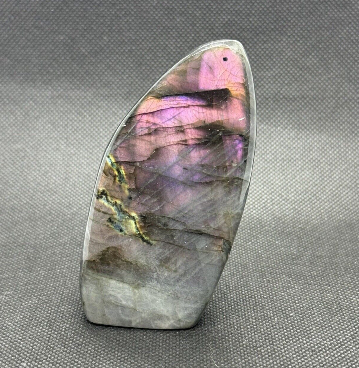 Natural Purple Labradorite Crystal Freeform Mineral Double Flash Healing 272g