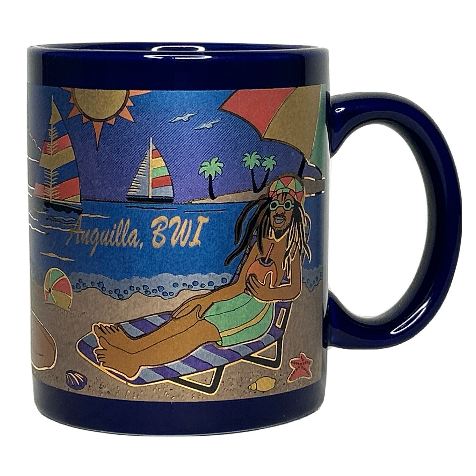 Souvenir Anguilla British West Indies Ceramic Coffee Mug 10 Oz