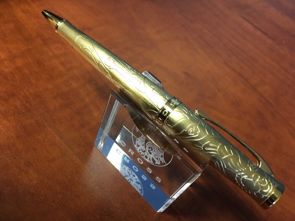 Cross Sauvage 2015 Year Of The Goat 23KT Heavy Gold Plate Ballpoint Pen