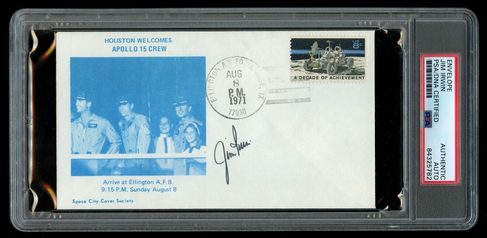 James Jim Irwin signed autograph Envelope Moonwalker Apollo 15 Astronaut PSA