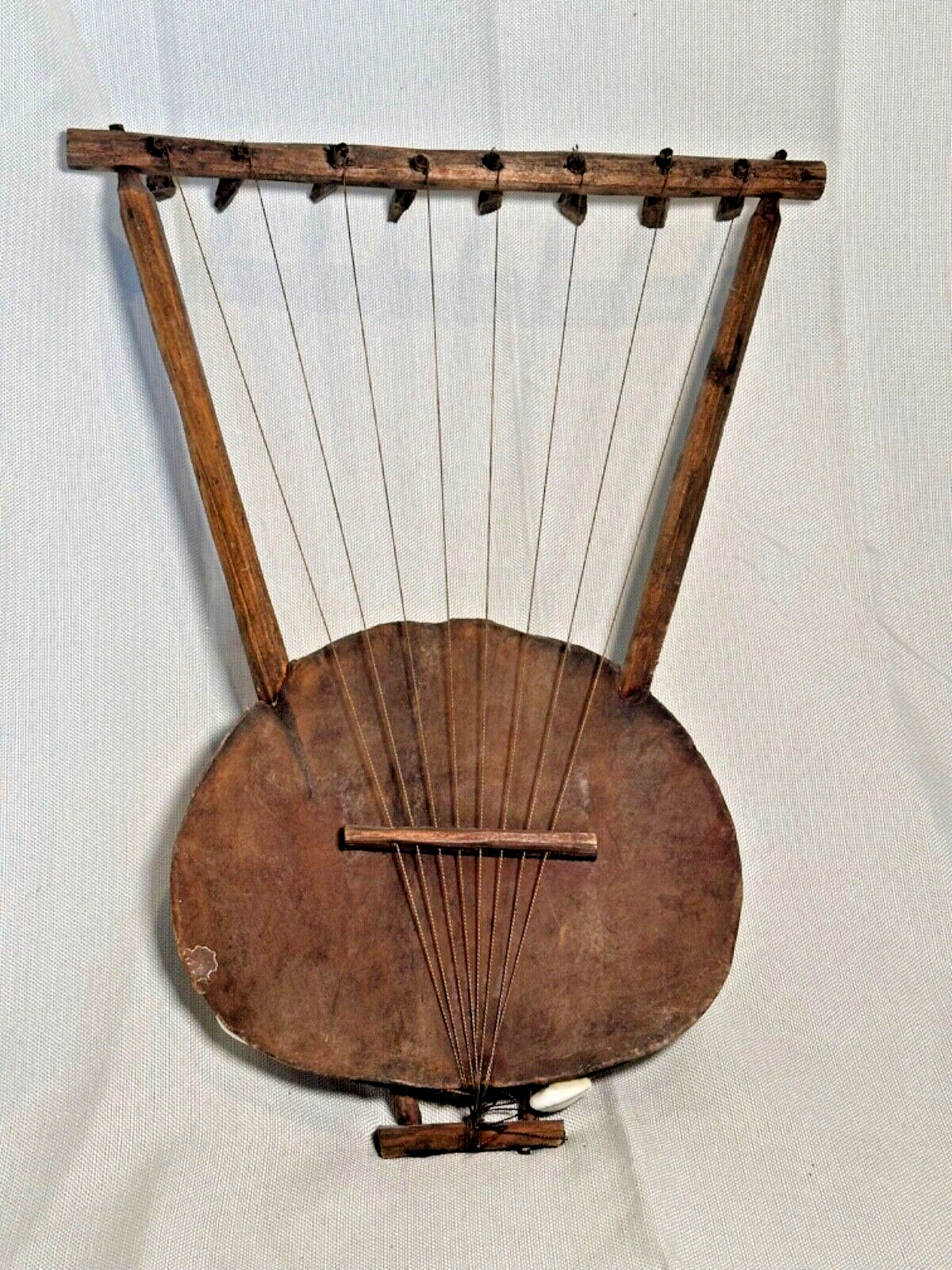 East African Bowl Lyre Stringed Instrument Antique